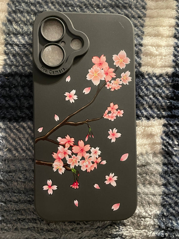 Hot Selling I Phone Cases Black Flowers Iphone 16 - BFA - Butter Fingers Anonymous