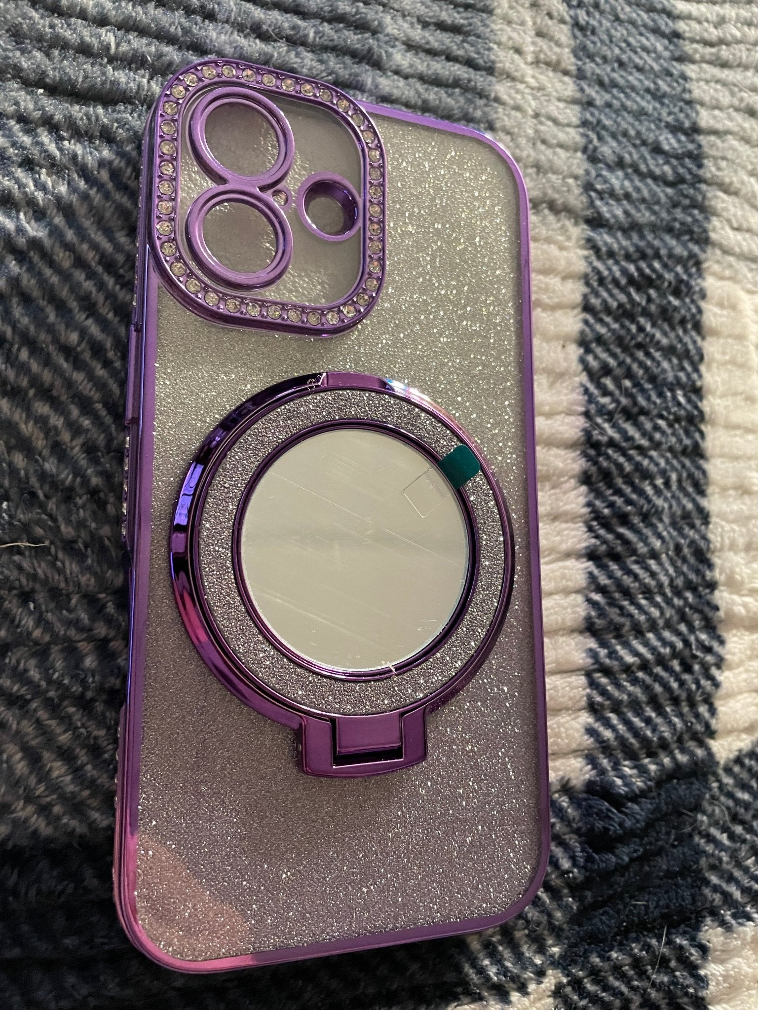 Hot Selling I Phone Cases Iphone 16 Purple sparkles w mirror - BFA - Butter Fingers Anonymous