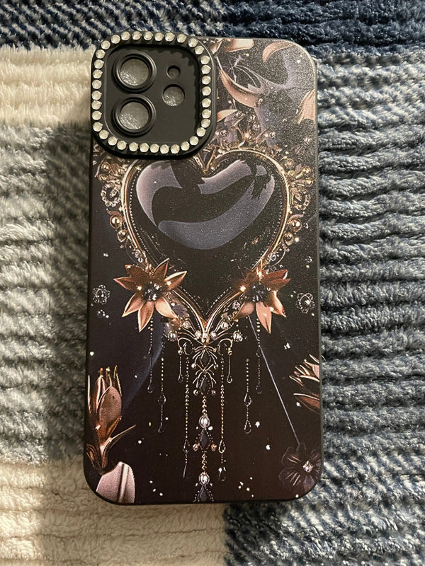 Hot Selling I Phone Cases Iphonte 12 Black Heart - BFA - Butter Fingers Anonymous