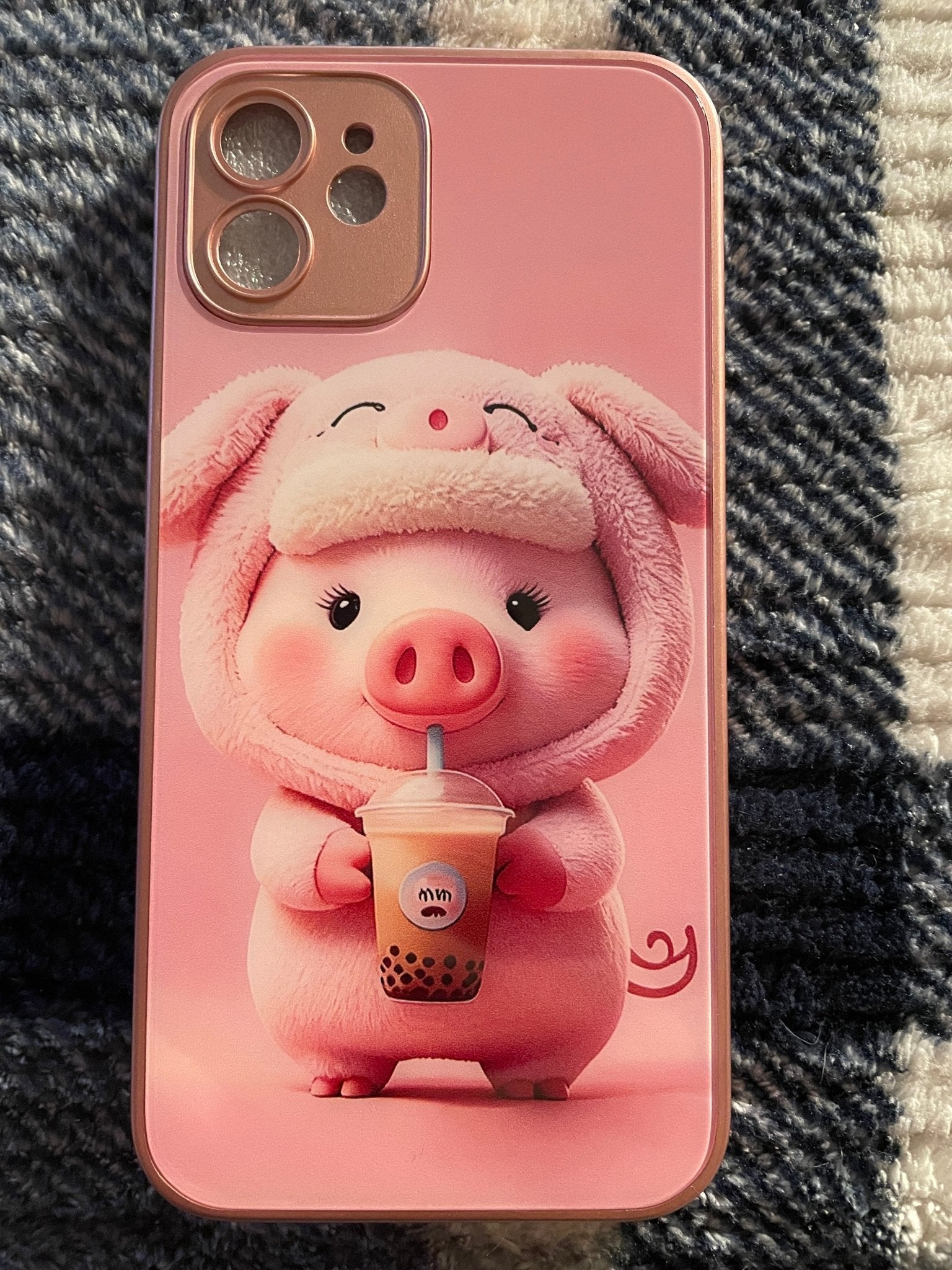 Hot Selling Iphone Cases I Phone 12 Baby Piggy Glass Back - BFA - Butter Fingers Anonymous