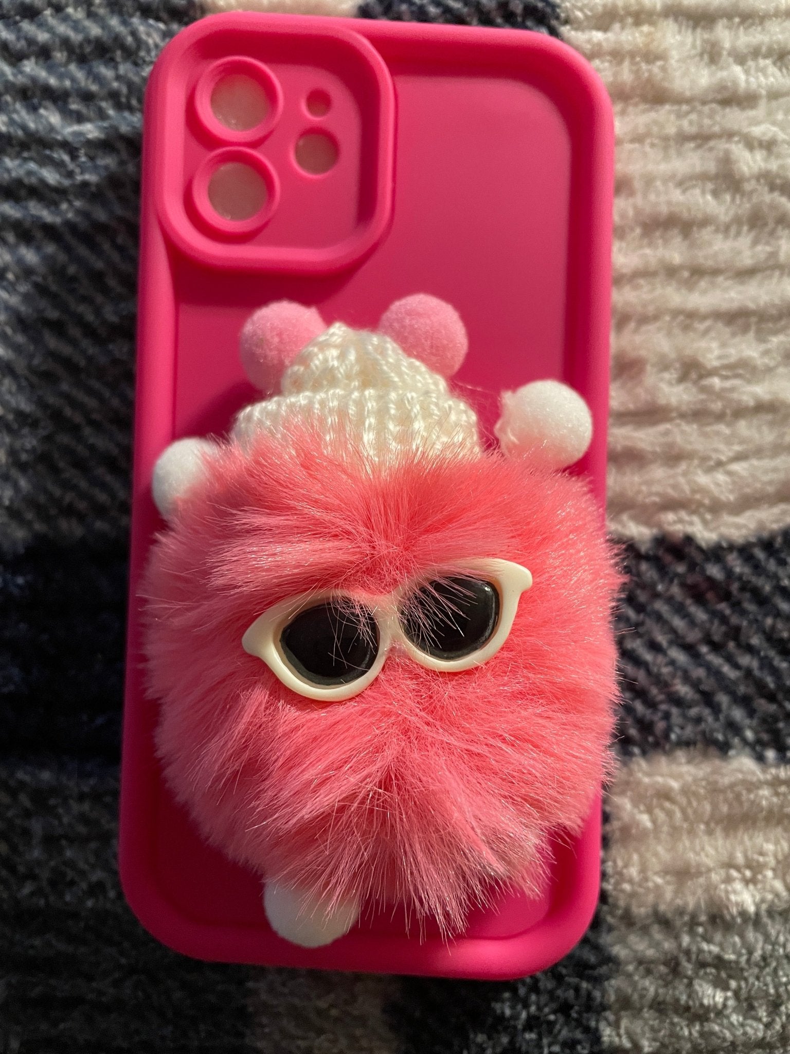 Hot Selling Iphone Cases I Phone 12 Pink Fuzzy - BFA - Butter Fingers Anonymous