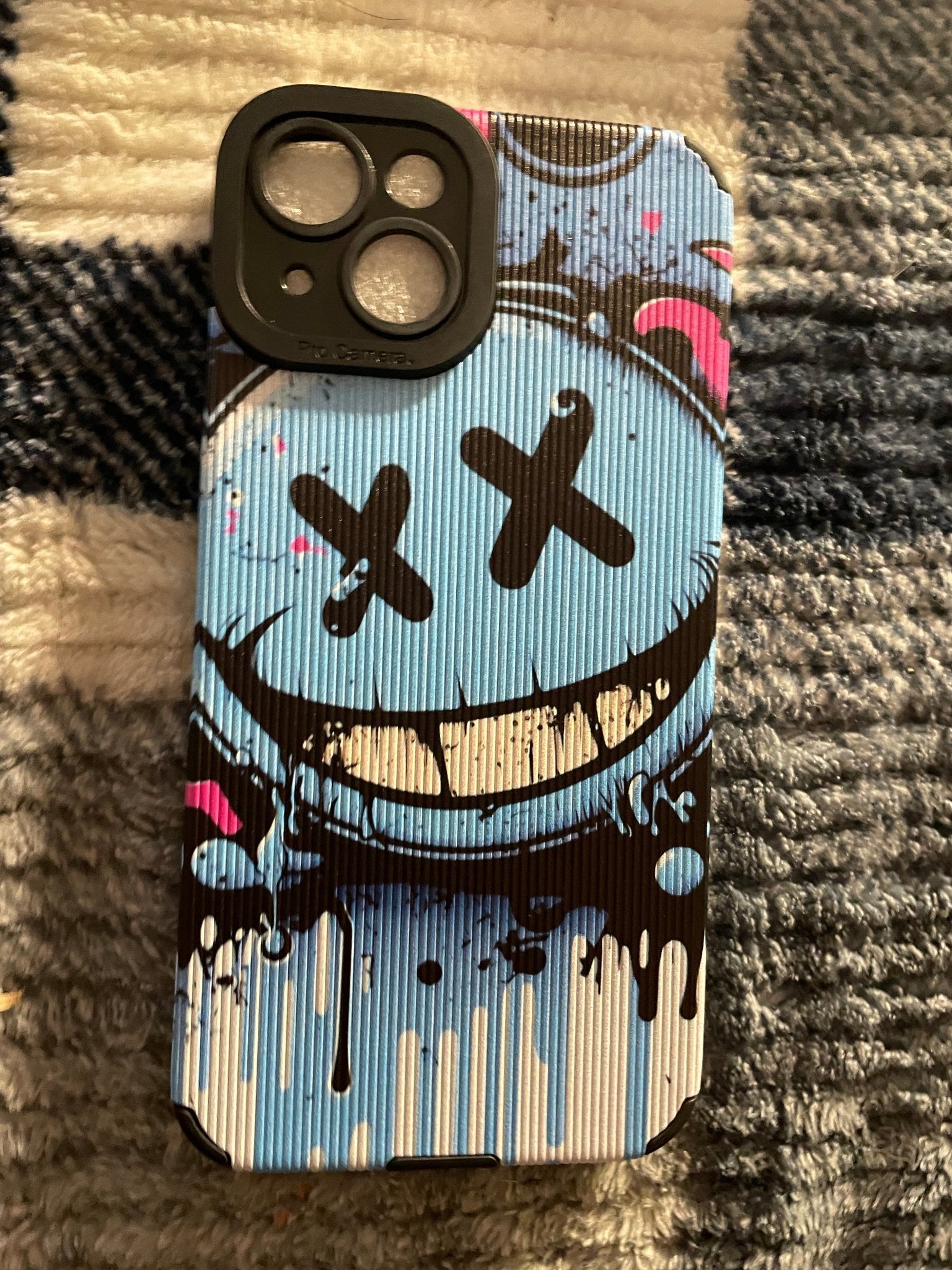 Hot Selling Iphone Cases I Phone 14 Blue X Face - BFA - Butter Fingers Anonymous