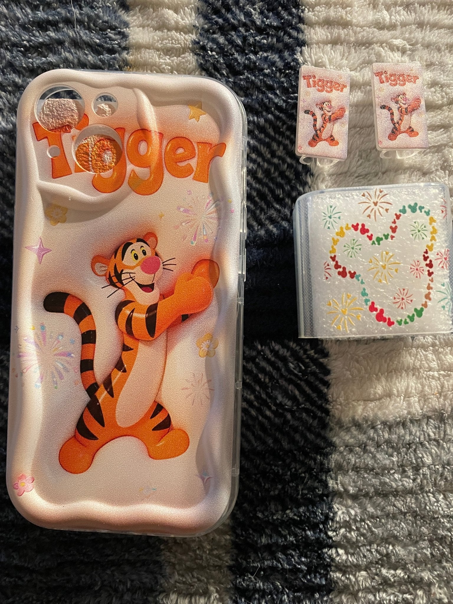Hot Selling Iphone Cases I Phone 15 Tigger w Charger and cord covers - BFA - Butter Fingers Anonymous
