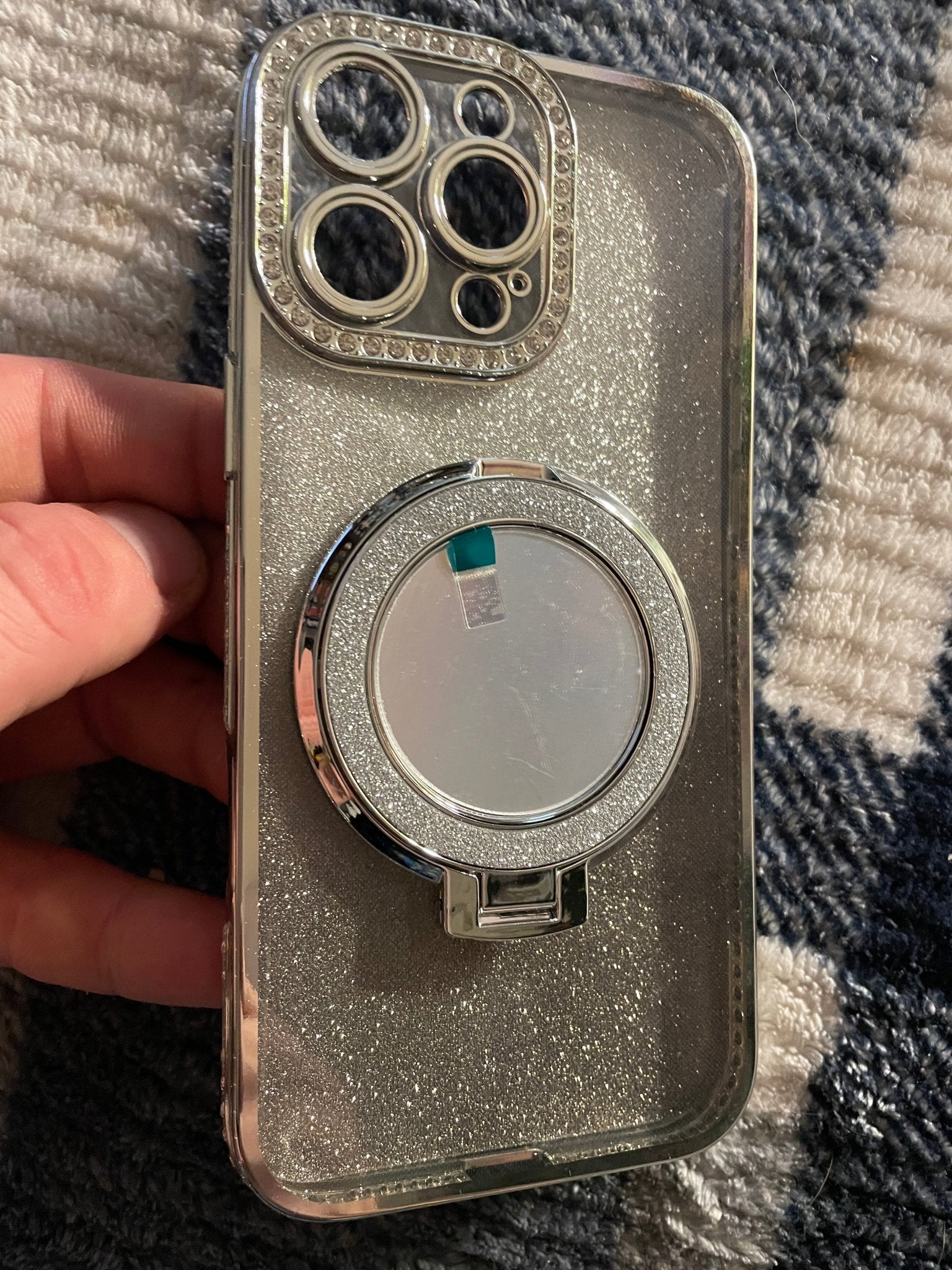 Hot Selling Iphone Cases I Phone 16 Pro Max Sparkly w mirror - BFA - Butter Fingers Anonymous