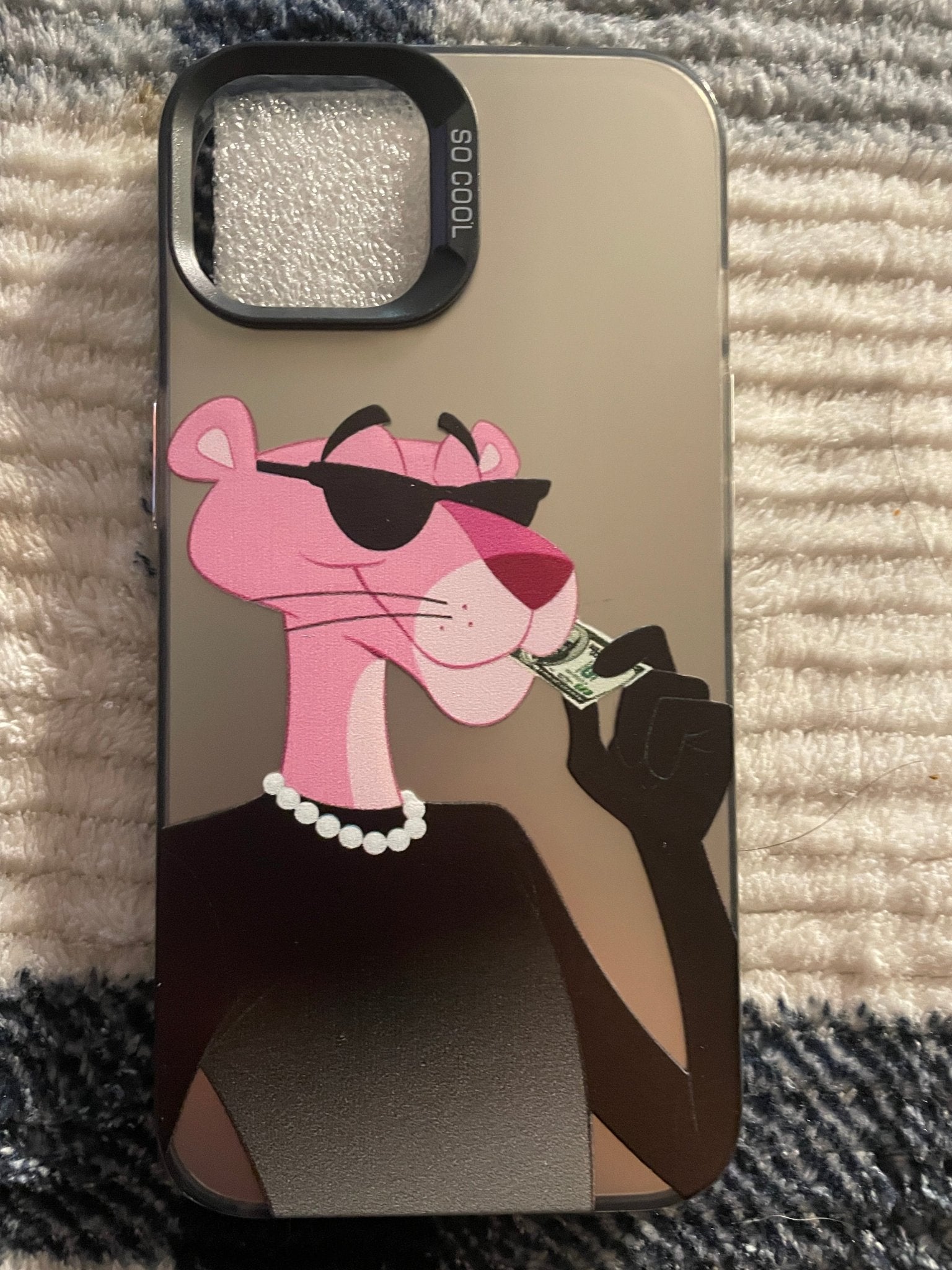 Hot sellling I phone cases I phone 14 gold pink panther - BFA - Butter Fingers Anonymous