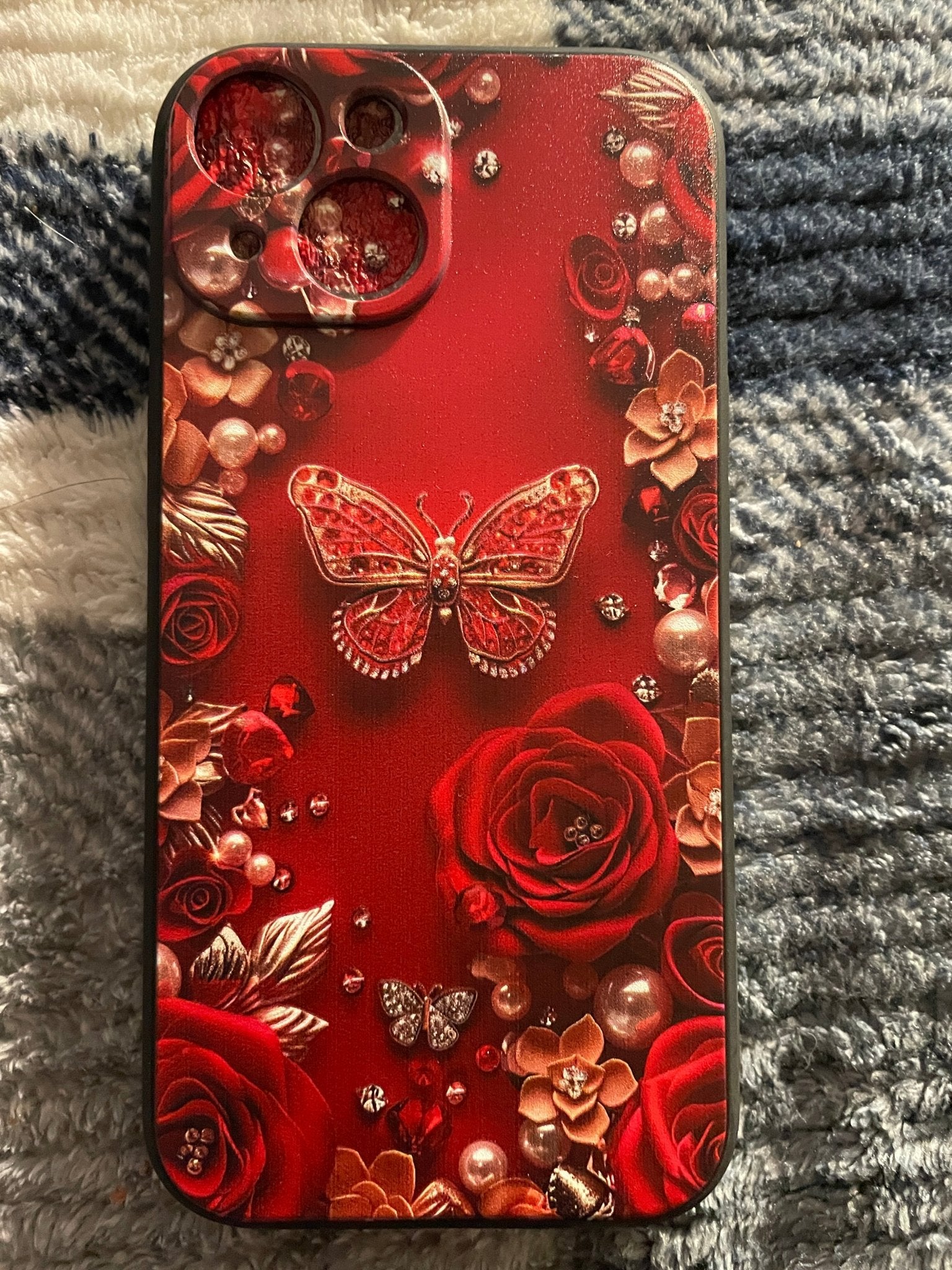 Hot sellling I phone cases I phone 15 red butterfly - BFA - Butter Fingers Anonymous