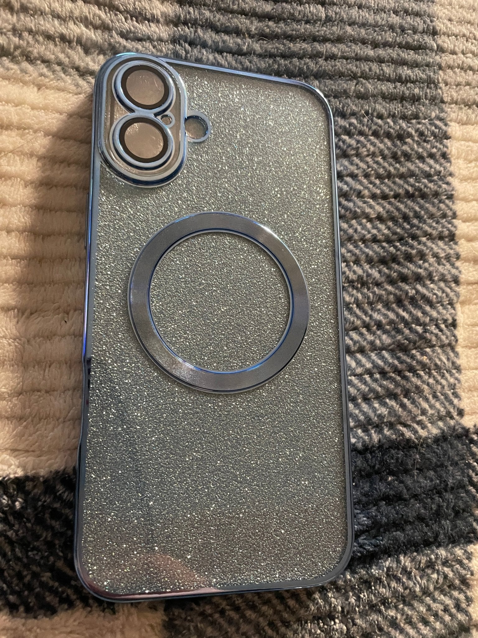 Hot sellling I phone cases I phone 16 blue sparkles - BFA - Butter Fingers Anonymous