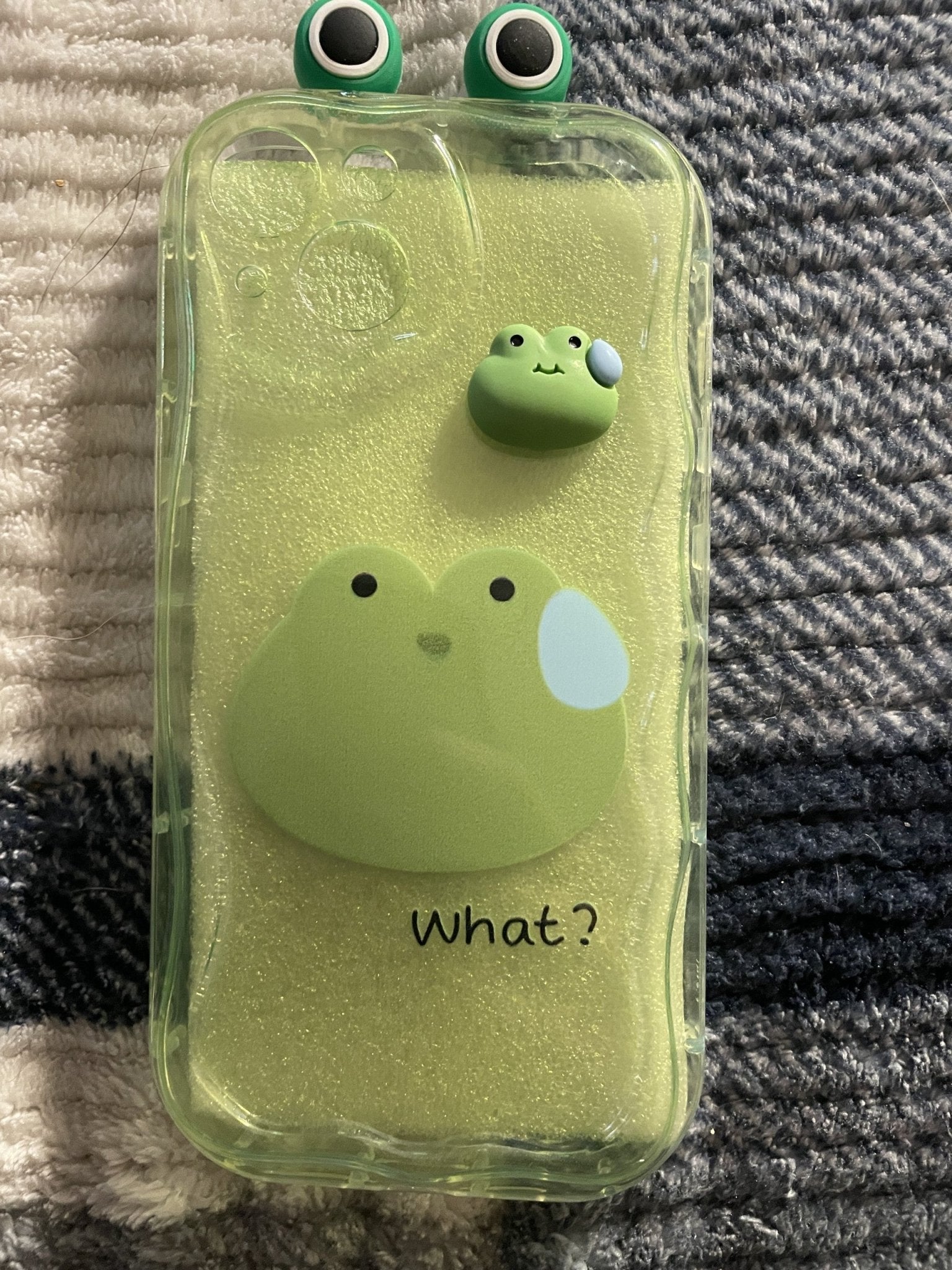 I Phone 13 Green Frog w Eyes - BFA - Butter Fingers Anonymous